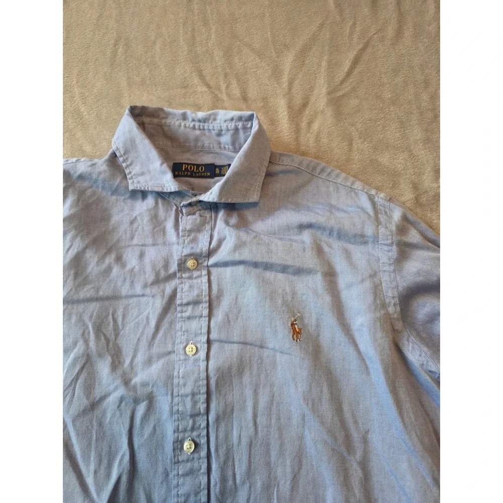 Polo Ralph Lauren Button Down Shirt Mens XL Blue Long Sleeve Oxford Cotton
